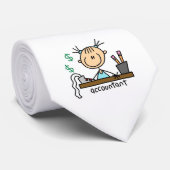 Buchhalter-Strichmännchen Krawatte (Gerollt)