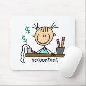 Buchhalter-Strichmännchen Mousepad (Mit Mouse)