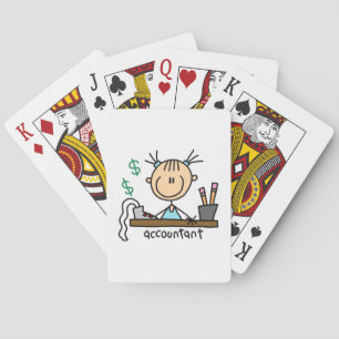 Buchhalter-Strichmännchen Spielkarten