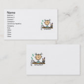 Buchhalter-Strichmännchen Visitenkarte (Vorne/Hinten)