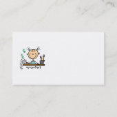 Buchhalter-Strichmännchen Visitenkarte (Rückseite)