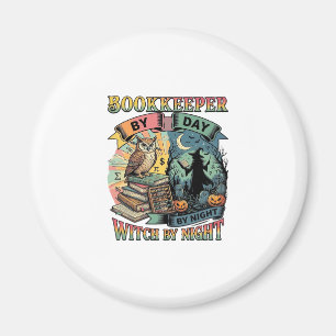 Buchhalter Tag Hexe Nacht Halloween Eule Bücher Kü Magnet
