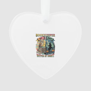Buchhalter Tag Hexe Nacht Halloween Eule Bücher Kü Ornament