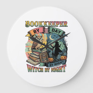 Buchhalter Tag Hexennacht Halloween Eule Bücher Kü Große Wanduhr