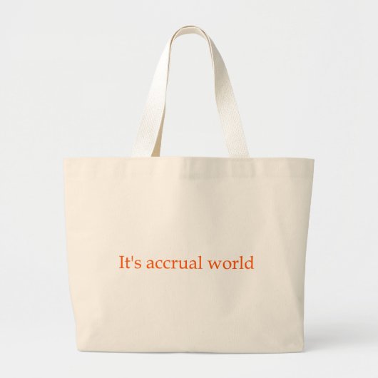 Buchhalter-Taschen-Tasche Jumbo Stoffbeutel (Vorne)