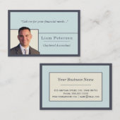 Buchhalter Trendy Indigo Visitenkarte (Vorne/Hinten)