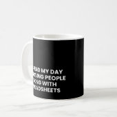 Buchhalter und Rechnungsprüfer Lustiger Tabellenka Kaffeetasse (Vorderseite Links)