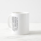 Buchhalter USA-Flagge Distressed-Design Kaffeetasse (Vorderseite Links)