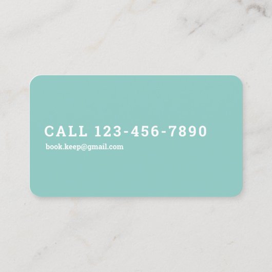 Buchhalter Visitenkarte (Rückseite)