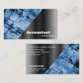 Buchhalter-Visitenkarte-schwarze u. blaue Zahlen Visitenkarte (Vorne/Hinten)