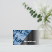 Buchhalter-Visitenkarte-schwarze u. blaue Zahlen Visitenkarte (Stehend Vorderseite)