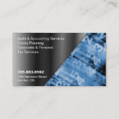 Buchhalter-Visitenkarte-schwarze u. blaue Zahlen Visitenkarte (Rückseite)