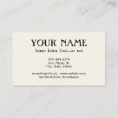 Buchhalter Visitenkarten - jede Hintergrundfarbe! Visitenkarte (Rückseite)