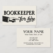 Buchhalter Visitenkarten - jede Hintergrundfarbe! Visitenkarte (Vorne/Hinten)