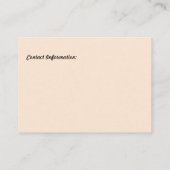 Buchhalter Visitenkarten Tan und Black Visitenkarte (Rückseite)