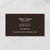Buchhalter-Visitenkarten Visitenkarte (Rückseite)