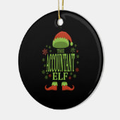 Buchhalter Weihnachten Elf Keramik Ornament (Links)