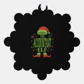 Buchhalter Weihnachten Elf Ornament Karte (Vorderseite)