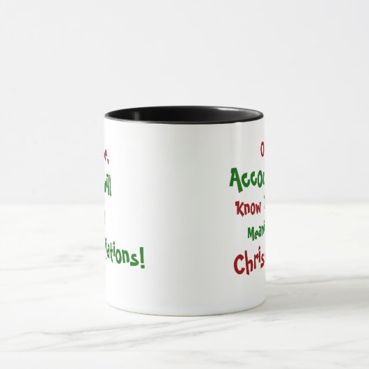 Buchhalter Weihnachts berühmte Zitat-Tasse Tasse (Zentrum)