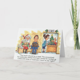 Buchhalter Weihnachtskarte Santa Audit Feiertagskarte