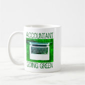 Buchhalter wird grünes T-Shirt  Kaffeetasse (Links)
