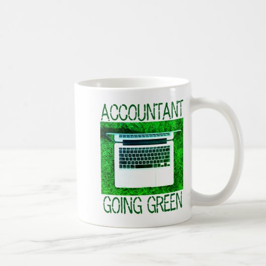 Buchhalter wird grünes T-Shirt  Kaffeetasse (Rechts)