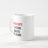 Buchhalter Zahlen und Träume ausschneiden Kaffeetasse (Vorderseite Links)