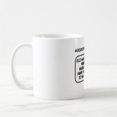 Buchhalter-Zitat-Blase Kaffeetasse (Links)