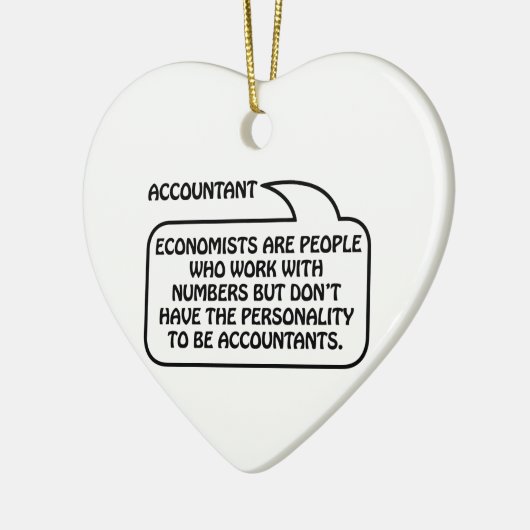 Buchhalter-Zitat-Blase Keramik Ornament (Links)