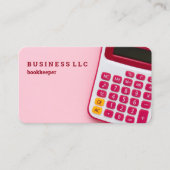 Buchhalterbuchhalter (rosa) visitenkarte (Vorderseite)