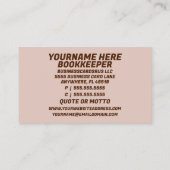 Buchhalterhalterung Visitenkarte (Rückseite)