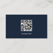 Buchhalterin Steuerberater QR-Code Blau Modern Visitenkarte (Rückseite)