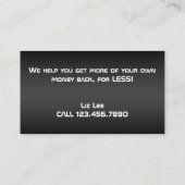 Buchhalterin Visitenkarte (Rückseite)