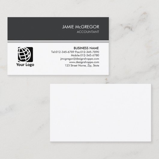 Buchhalterin Visitenkarte (Vorne/Hinten)