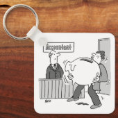 Buchhalterkunde mit riesiger Piggy Bank Schlüsselanhänger (Vorderseite)