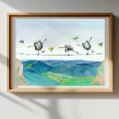 Buchhalterposter Art Tightrope Buchbalancierung Poster