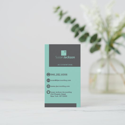 Buchhalterprüfer Visitenkarte (Stehend Vorderseite)