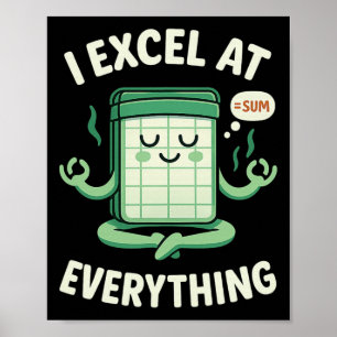 Buchhaltung I Excel bei allem Yoga-Buchhalter Poster