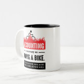 Buchhaltung ist einfach, Geschenk für Phantastisch Zweifarbige Tasse (Vorderseite Links)