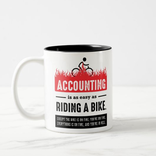 Buchhaltung ist einfach, Geschenk für Phantastisch Zweifarbige Tasse (Links)