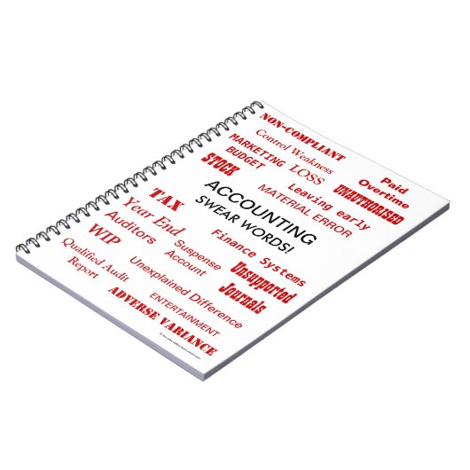 Buchhaltung Swear Words Buchhalter Joke Geschenk I Notizblock (Linke Seite)