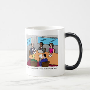 Buchhaltungs-Cartoon-verwandelnde Tasse