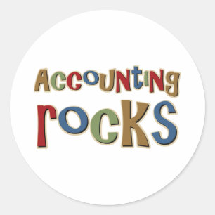 Buchhaltungs-Felsen Runder Aufkleber