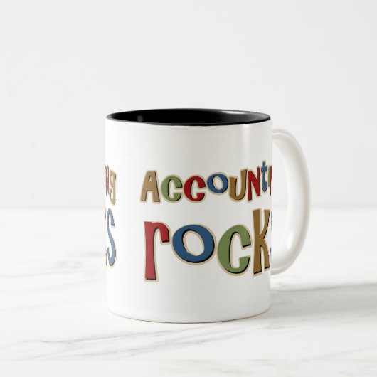 Buchhaltungs-Felsen Zweifarbige Tasse (VorderseiteRechts)