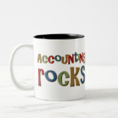 Buchhaltungs-Felsen Zweifarbige Tasse (Links)