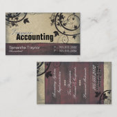 Buchhaltungs-Geschäfts-Karte - Vintages Visitenkarte (Vorne/Hinten)