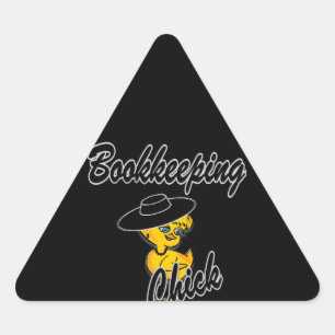 Buchhaltungs-Küken #4 Dreieckiger Aufkleber