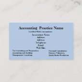 Buchhaltungs-Praxis-Visitenkarte Visitenkarte (Rückseite)