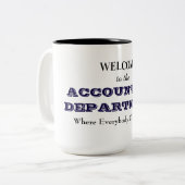 BUCHHALTUNGS-TASSE ZWEIFARBIGE TASSE (Vorderseite Links)