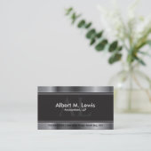 Buchhaltungs-Verabredungs-Karten-Silber-Monogramm Terminkarte (Stehend Vorderseite)